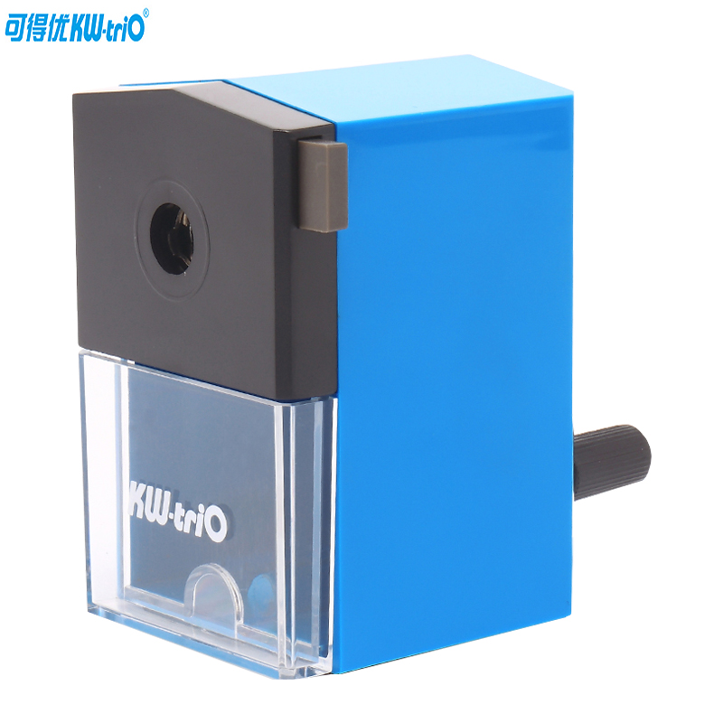 可得优(KW-triO)30JA 削笔机 办公铅笔削笔机 学生卷笔刀 削笔器 手摇卷笔器 办公用品 颜色随机