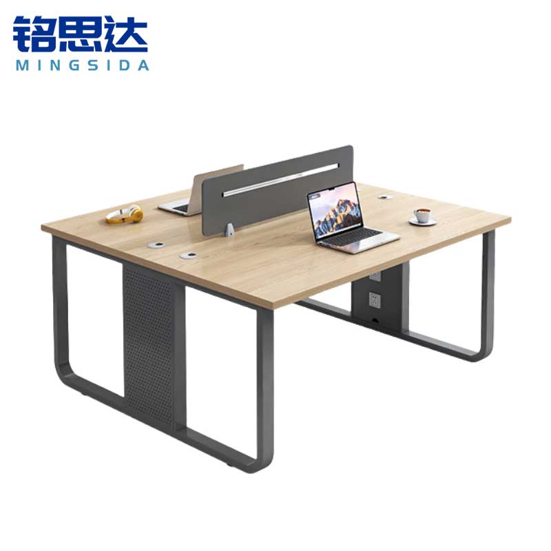 铭思达屏风办公桌双人张高清大图