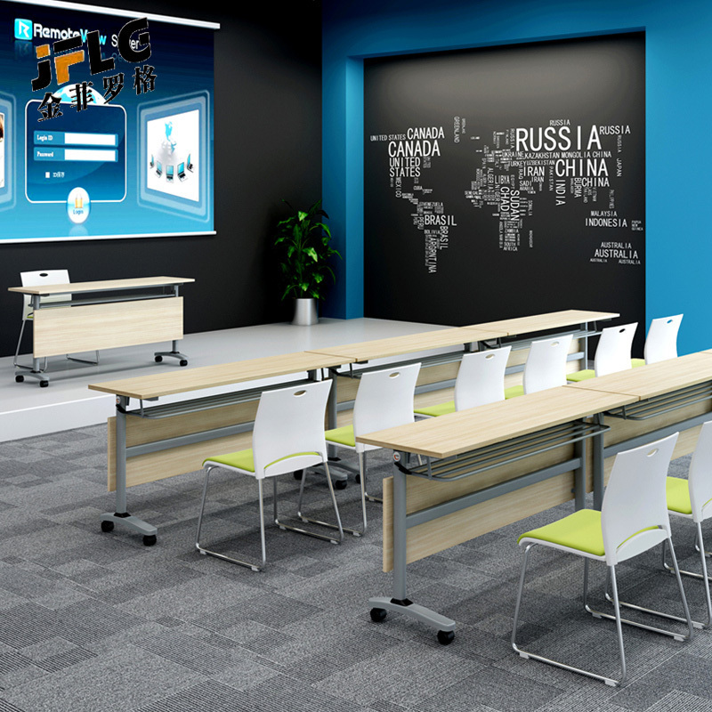 苏宁 金菲罗格 办公家具 折叠会议桌培训桌带轮移动折叠桌高清大图