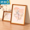 敬平画框装裱a4挂墙a3大相框裱画4K素描油画外框8K实木色定制任意尺寸 实木色 4K[内径38*53]挂墙