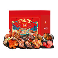 双汇福汇鸿礼熟食礼盒3310g香肘盐水鸭猪蹄烤鸡