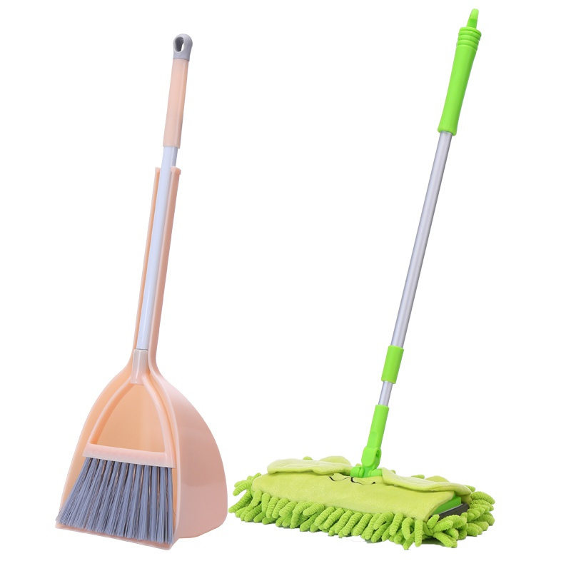 米魁清洁工具儿童扫把簸箕拖把套装小扫帚角落清洁宝宝过家家扫地玩具组合三件套 果绿拖把 红色扫把 推荐款 价格图片品牌报价 苏宁易购泰美源家居专营店