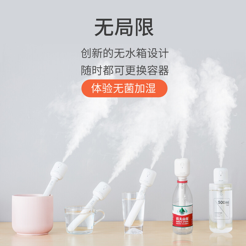 几素 加湿器迷你卧室婴儿家用宿舍便携小型无线空气低噪床头小巧补水办公室桌面usb车载香薰大容量加湿高清大图