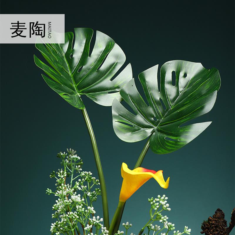 美帮汇新中式简约落地客厅创意插花摆件家居装饰品陶瓷干花花瓶花艺摆设高清大图