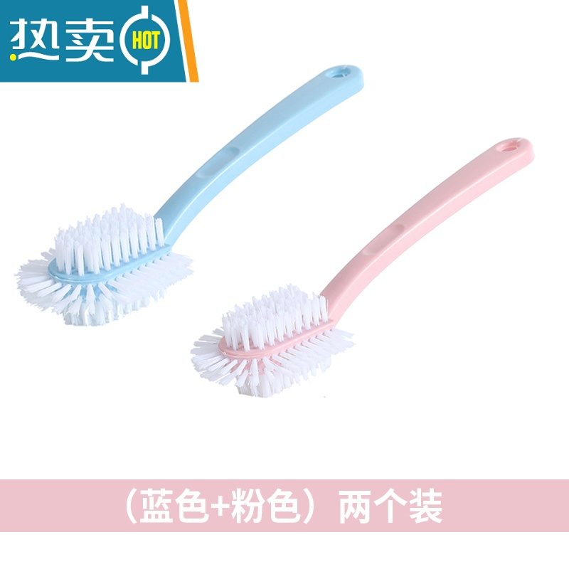 XIANCAI鞋刷子软毛洗衣刷家用刷鞋器不伤衣鞋多功能清洁鞋刷无死角多面 粉色+蓝色