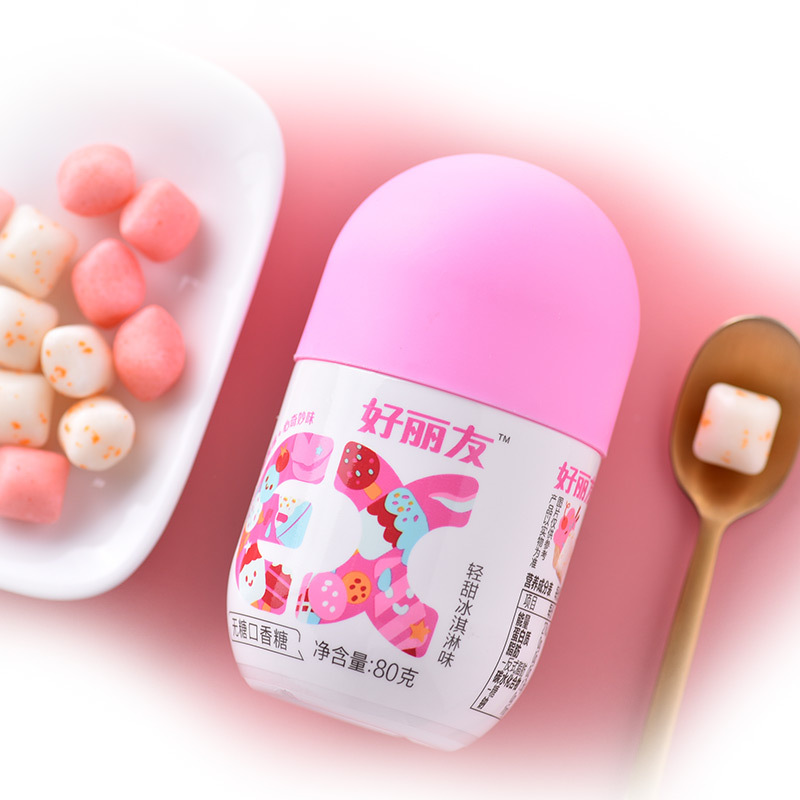 好丽友(Orion) 口香糖 无糖口香糖(轻甜冰淇淋味)80g/瓶 新品尝鲜
