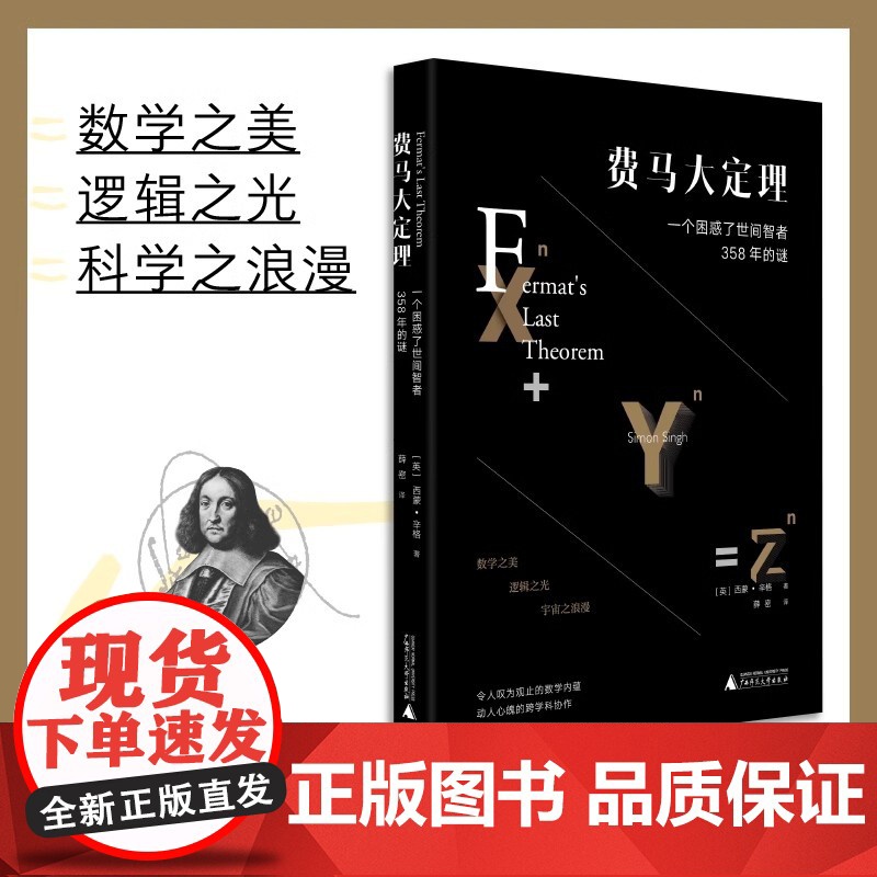 费马大定理 一个困惑了世间智者358年的谜 令人叹为观止的数学内蕴 动人心魄的跨学科协作 数学之美 逻辑之光 科学之浪漫高清大图