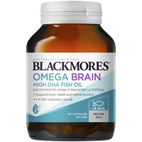 澳洲BLACKMORES 澳佳宝 4倍高浓度DHA无腥味鱼油软胶囊60粒 脑铂金 有效期27年3月