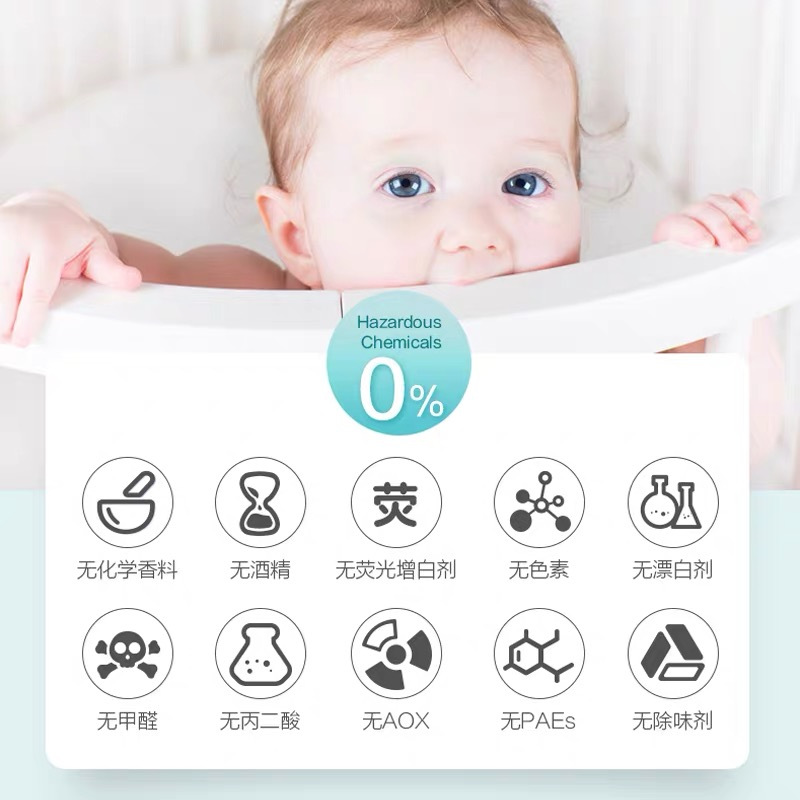 小浣熊(Coati) 婴儿湿巾 新生手口专用 宝宝幼儿童带盖湿纸巾加大加厚 80抽*3包