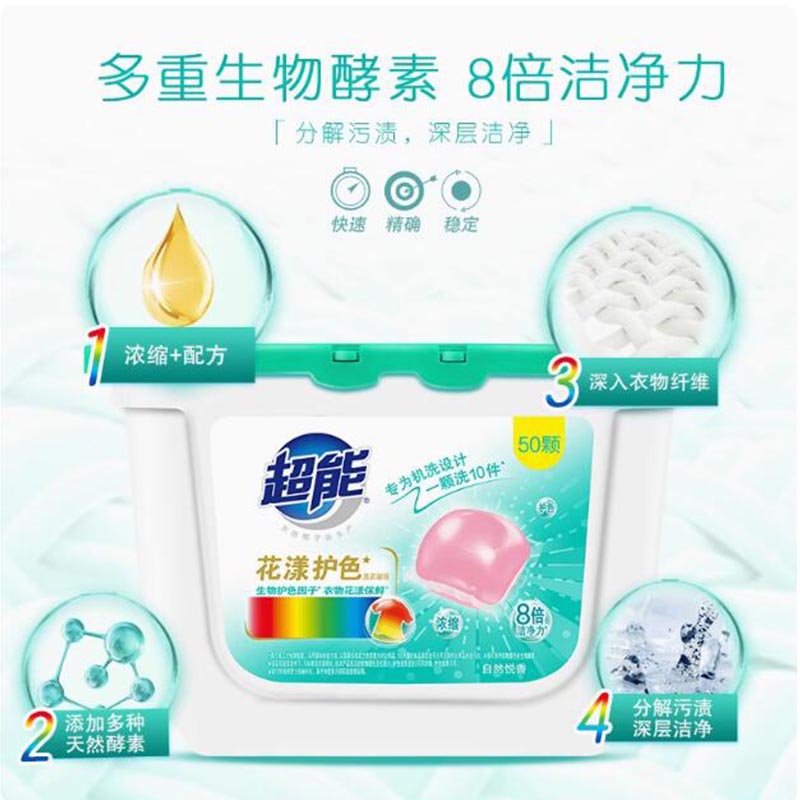 超能400g(50颗)*2花漾护色洗衣凝珠(CX)高清大图