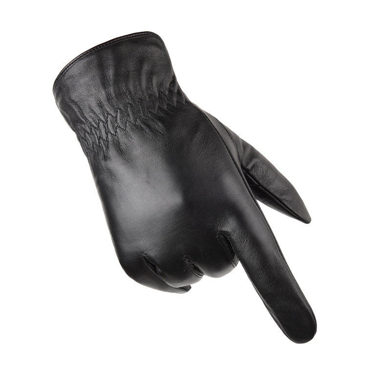 匹牧 PM-PST-018 真皮手套加绒保暖防风防滑 基本款黑色带扣 均码 单位:双高清大图