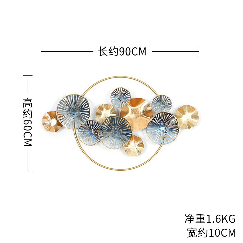 轻奢创意玄关金色铁艺壁挂墙饰新中式客厅沙发背景墙面装饰挂饰 三维工匠 《简》蓝S（5月13日发货）_993
