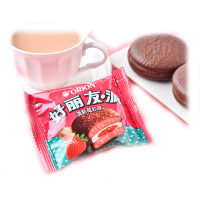 好丽友(Orion) 糕点 巧克力派 清新莓妙味12枚/盒 420g(新品尝鲜) 草莓味蛋糕 草莓派 营养早餐 休闲食品