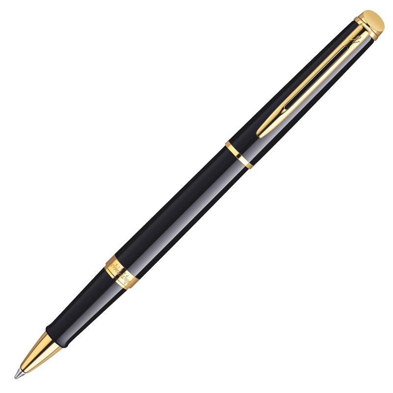 威迪文（WATERMAN）隽雅系列 磨砂黑金夹签字笔/宝珠笔