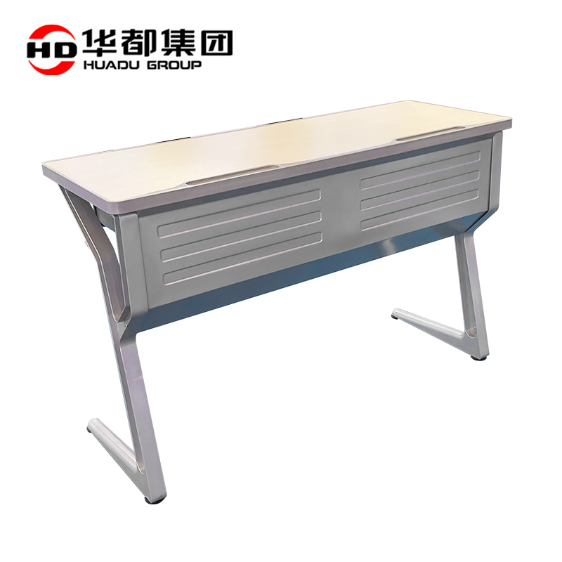 华都HDKZ-38 高档双人课桌华都学生课桌椅学校可躺椅午休椅培训桌ABS桌面双斗课桌课凳课椅教室高清大图