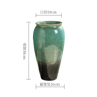 陶瓷水培鲜花花瓶复古做旧摆件客厅插花景德镇粗陶罐餐桌装饰摆件 三维工匠 萝卜瓶10号(美人醉)