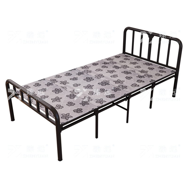 臻远 ZY4052516 钢木床简易折叠床单人床四折 宽1.5米银彩 1张