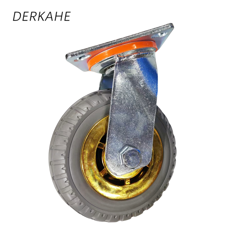 DERKAHE 重型手推车橡胶轮 φ200×50(8寸) 万向款 个