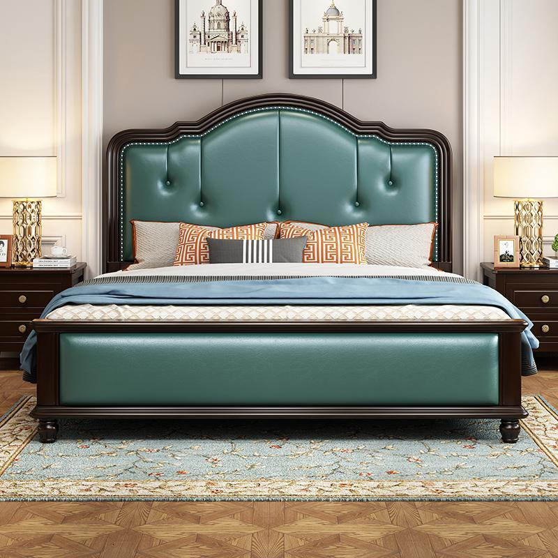 美式实木床双人床18米主卧现代简约15m欧式婚床软包公主轻奢床