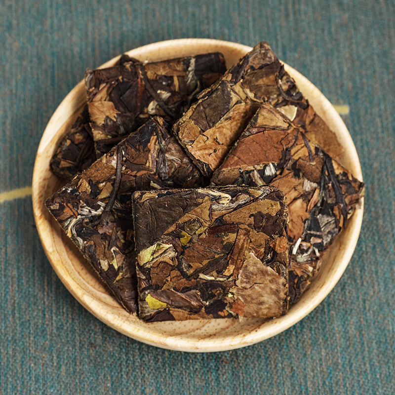 枣香10年珍藏福鼎白茶寿眉老白茶方片贡眉茶叶小方片礼盒装500g高清大图