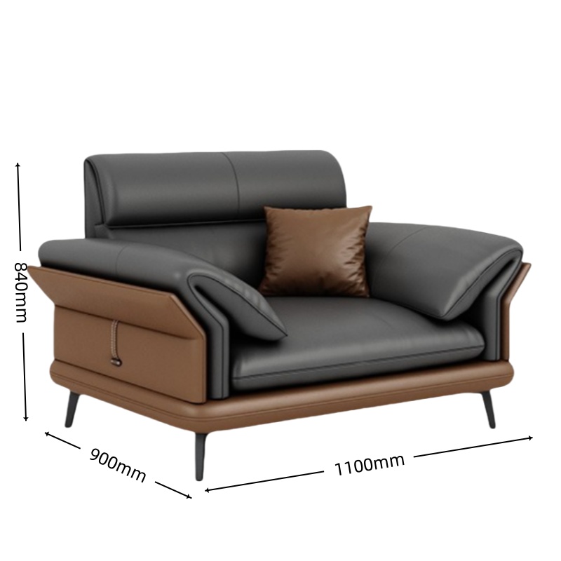 智叶舟沙发单人位1100*900*840mm张高清大图