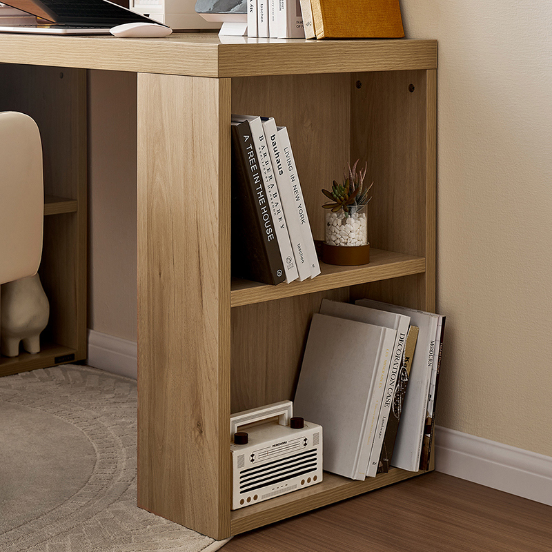 全友家居现代简约书桌客厅可旋转书桌柜软包书椅高清大图