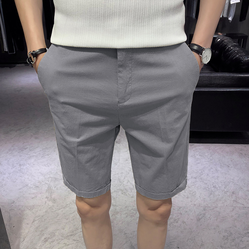 五分男短裤夏款新款男士休闲裤韩版时尚修身裤气质小脚裤中裤