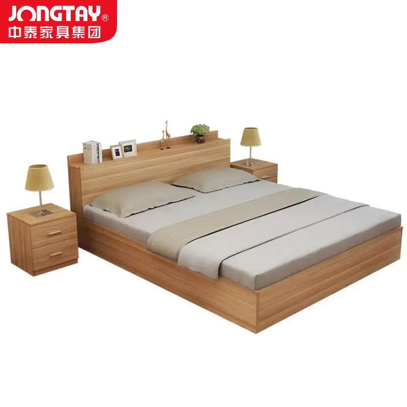 中泰(jongtay)板木床现代简约公寓宿舍1.5米双人床 J-JBDZ07