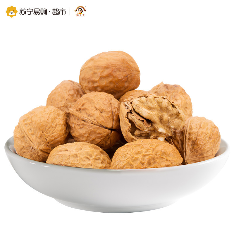 姚太太 薄皮核桃500g*2罐新疆特产坚果干果非纸皮大核桃