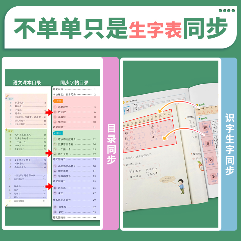 [正版]2023墨点字帖人教版一年级下册语文同步练字帖小学生1年级字帖同步铅笔字帖正楷入门基础训练初学者钢笔硬笔规范字荆高清大图