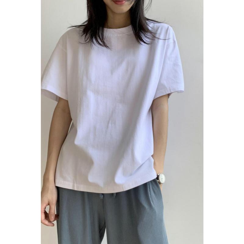 艳如飞简约白色t恤女宽松学生韩版夏季棉原宿风色内搭短袖体恤上衣t恤