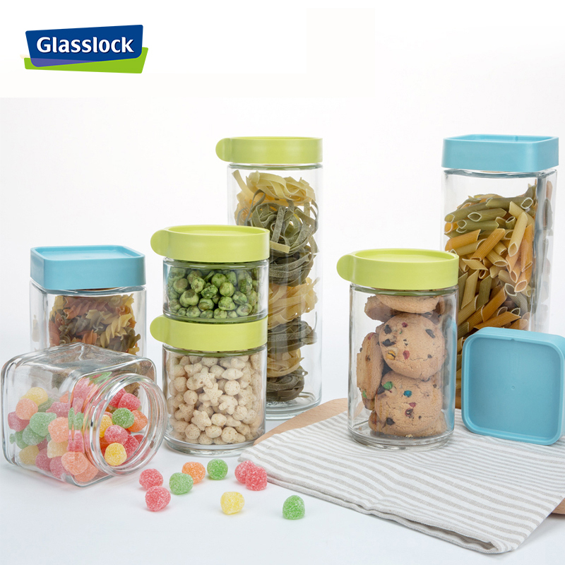 三光云彩（GLASSLOCK）IP607玻璃储物罐400ml韩国进口五谷杂粮收纳盒透明储物瓶厨房冰箱收纳保鲜盒