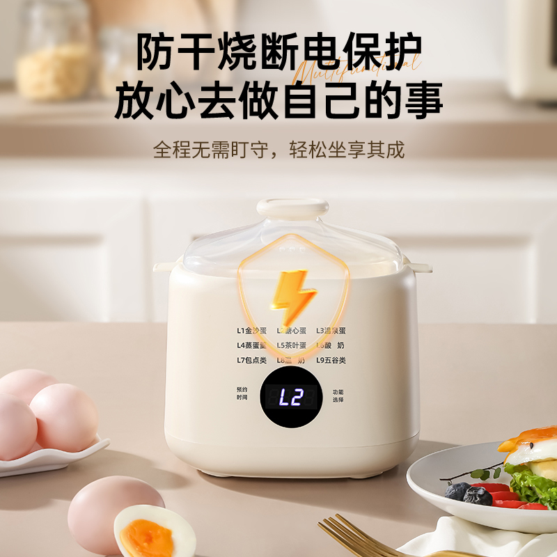 丽特斐 多功能 煮蛋器 X007 米白色高清大图
