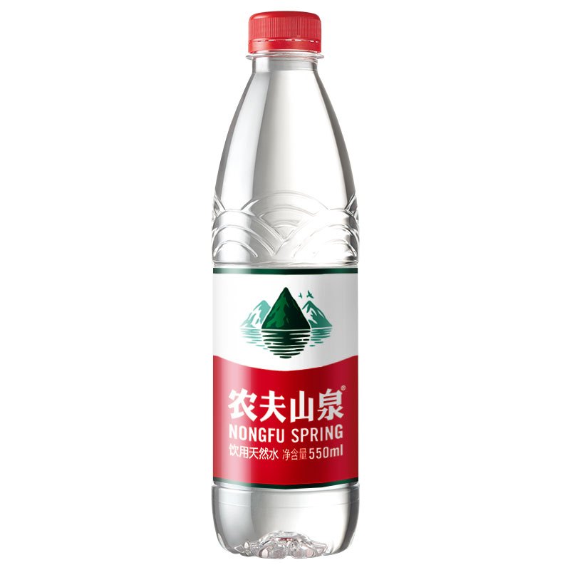 农夫山泉 饮用水 饮用天然水550ml普通装1*24瓶 整箱装