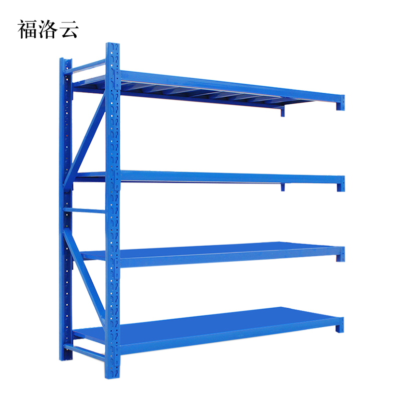 福洛云承重200kg货架置物架钢制货架蓝色副架长150宽50高200CM