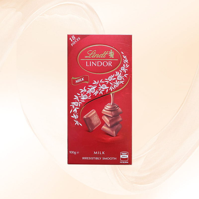 LINDT瑞士莲特醇排装牛奶巧克力100G