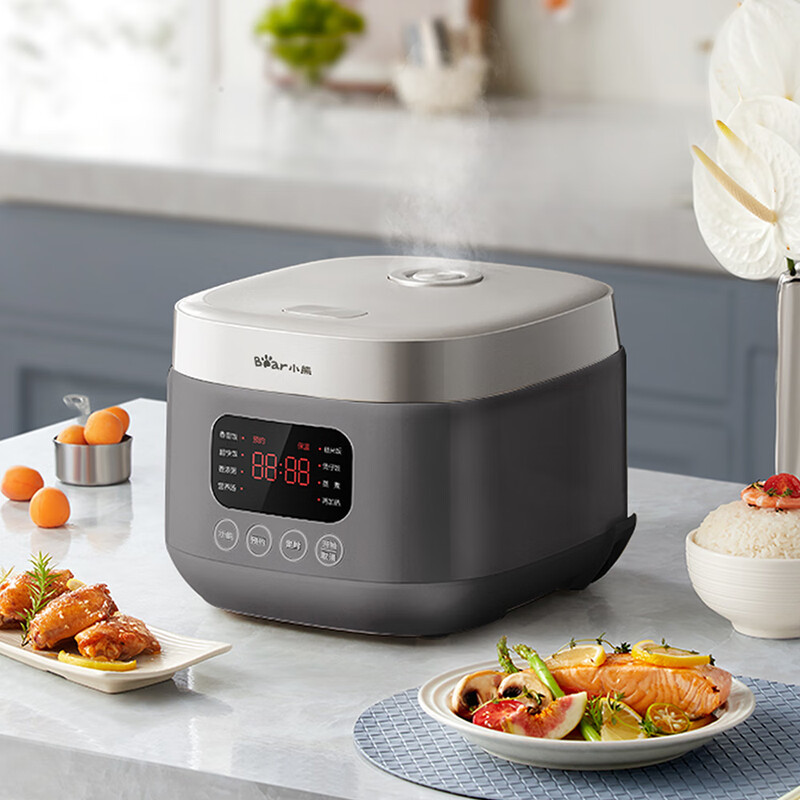 小熊(Bear)铁铁煲 电饭煲 小型2-3人电饭锅 环翼珐琅铁釜变压远红外IH加热微压柴火饭3升 DFB-E30F2高清大图