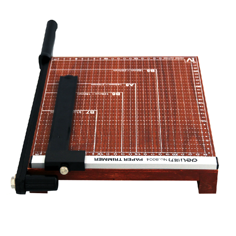 得力 8004 木质切纸机 切纸刀 裁纸刀 裁纸机 300mm*250mm高清大图