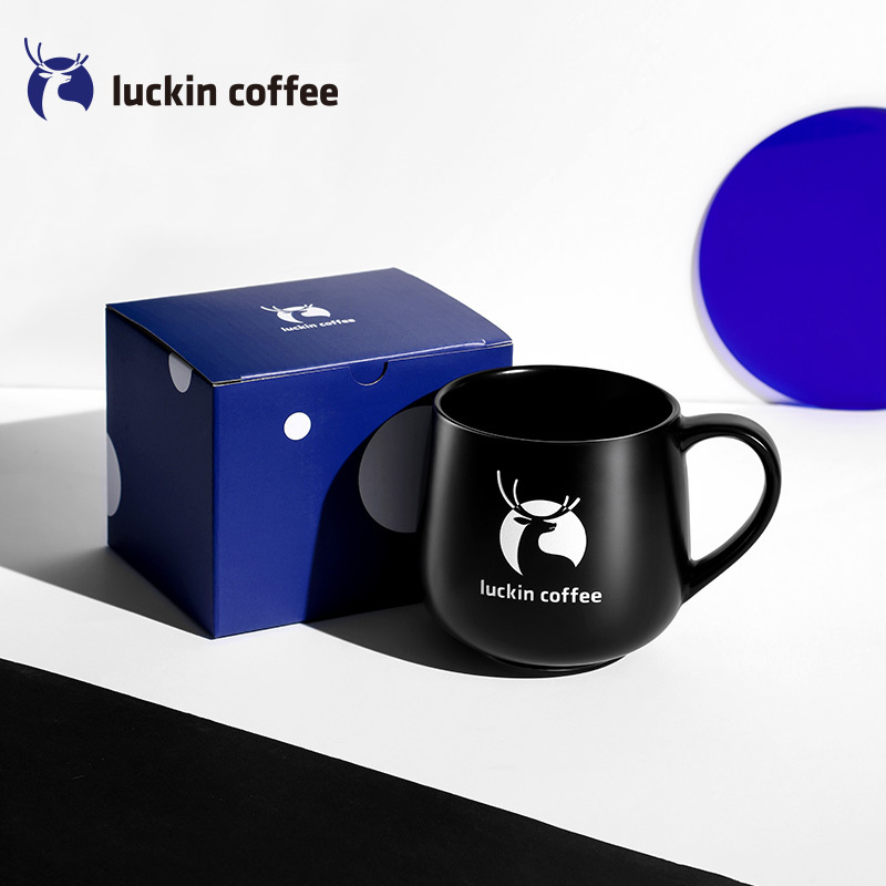 瑞幸咖啡（luckin coffee）经典幸运马克杯 大容量简约咖啡杯