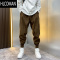 HLCOMAN裤子男潮牌男裤加绒冬季束脚裤痞帅哈伦裤灯芯绒休闲裤男士长裤子