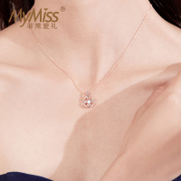MyMiss新款925银项链女款四叶草项链女士日韩风格吊坠锁骨链饰品生日礼物送恋人