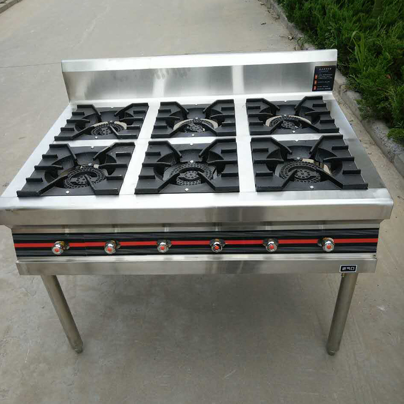 商用麻辣烫专用时光旧巷四六眼灶煲仔炉煮粥保温不锈钢燃气炉灶炒锅