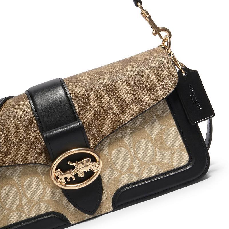 COACH COACH 蔻驰 女款包包 24新款精致优雅 Georgie 27 徽标酒神包翻盖休闲单肩包 F5509IMRKY-#