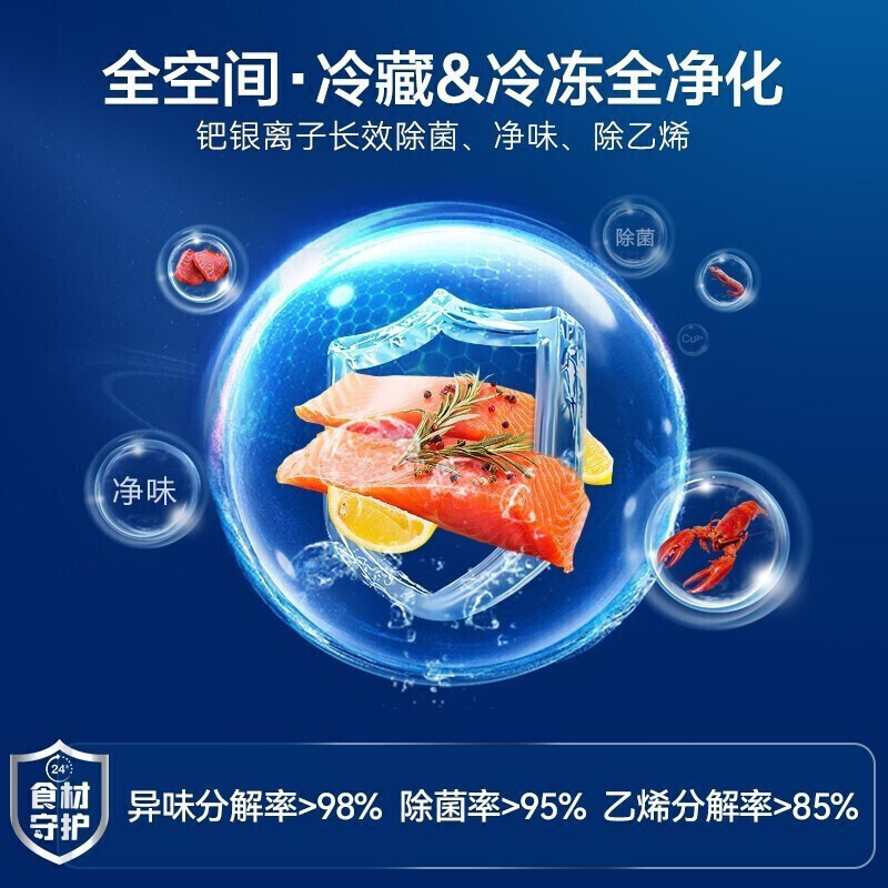 容声(Ronshen)[离子净味升级款]608L双开对开门风冷无霜家用超大容量两门超薄双门一级能效变频电冰箱