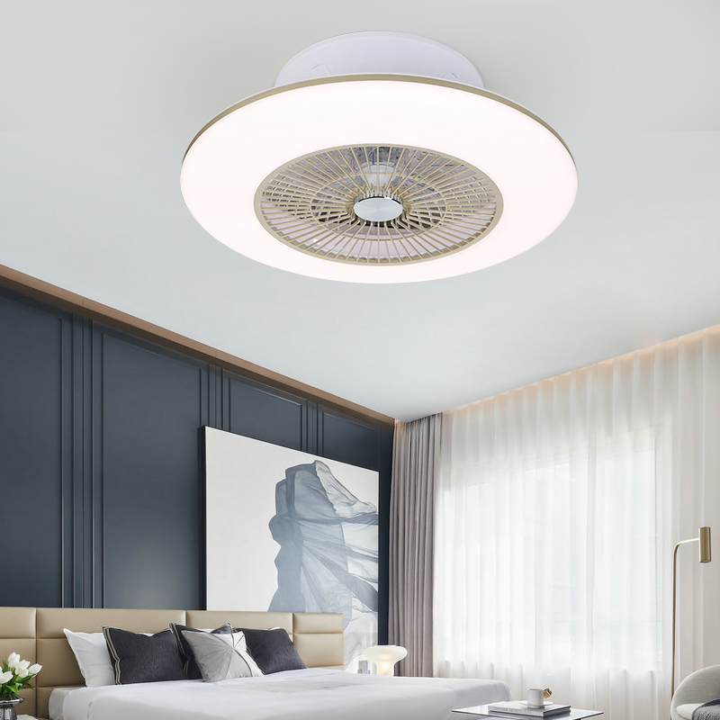 超薄吸顶灯 灯吊扇灯妖怪一体静音带电风扇房间灯风扇