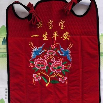 背娃娃的背带婴儿传统老式婴幼儿背被带前后背式宝宝背小孩的围 红色