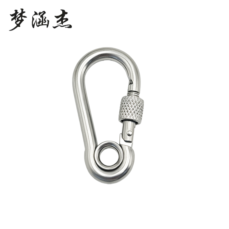 梦涵杰 不锈钢安全扣保险扣弹簧扣登山扣 带母带圈型M9 个高清大图