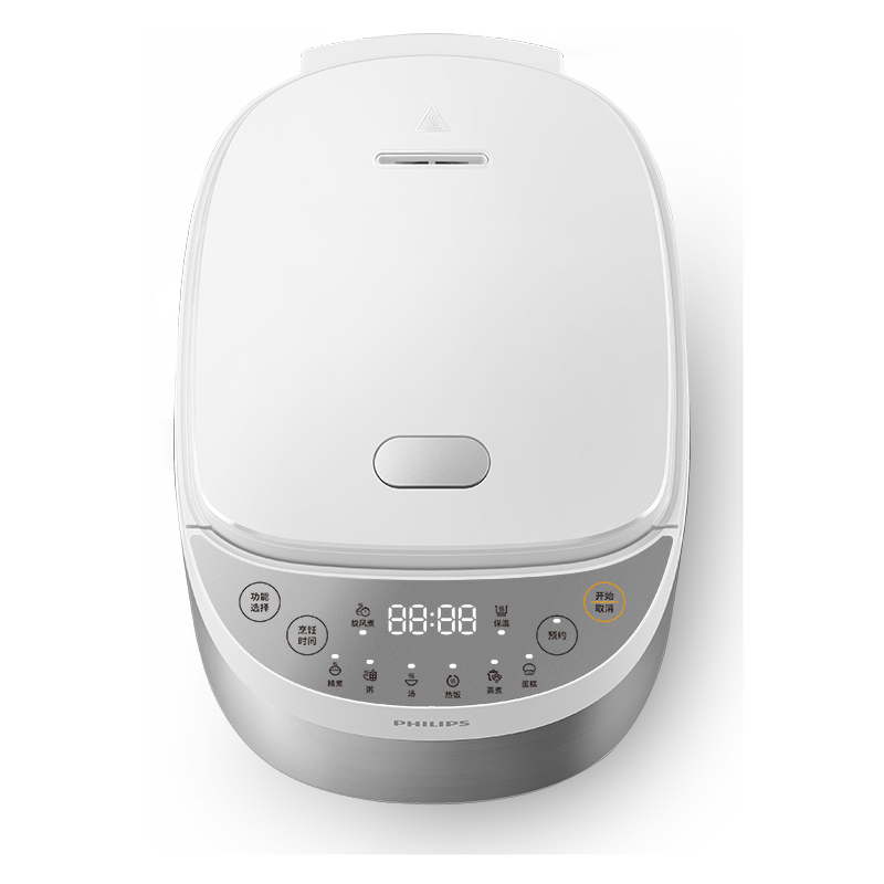 飞利浦方形3L电饭煲白色按键控制600瓦底盘加热杂粮饭定时功能HD3320高清大图