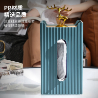 禧天龙纸巾盒抽纸盒客厅轻奢茶几家用卫生间可爱壁挂置物架抽纸盒 轻奢蓝