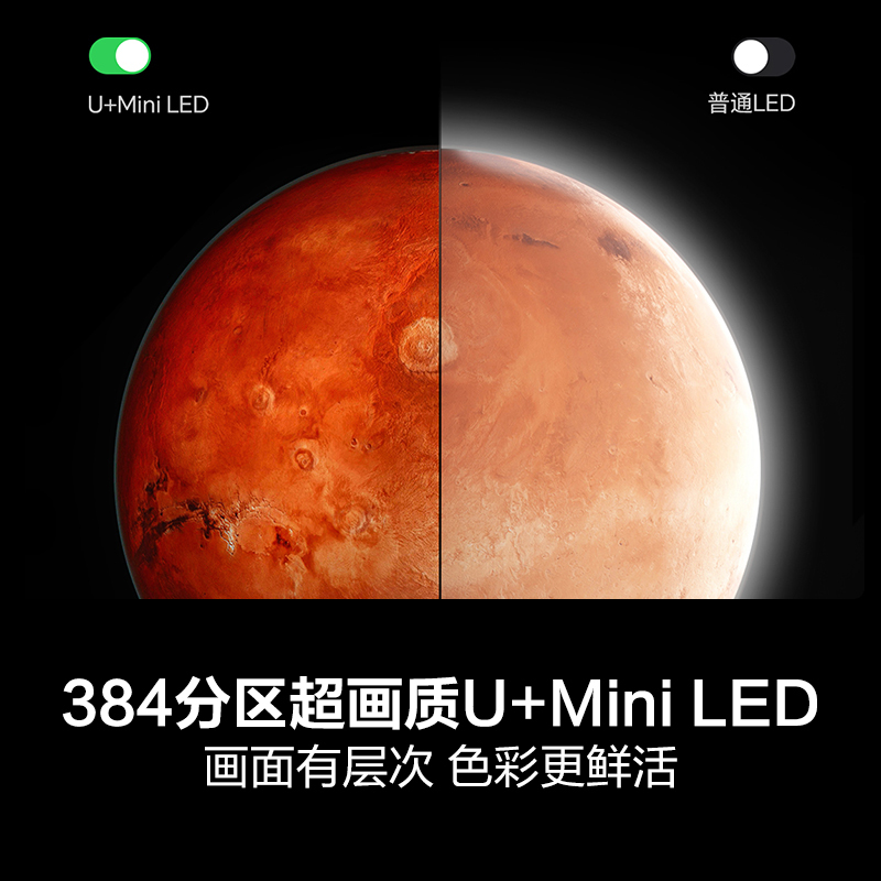 海信电视D60QD 98英寸 信芯AI画质芯片 384分区U+MiniLED 288Hz高刷 电影级广色域 2.1.2声高清大图